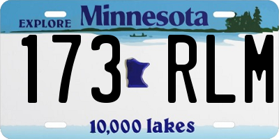 MN license plate 173RLM