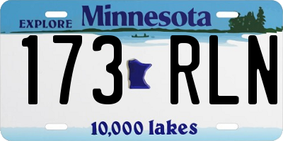 MN license plate 173RLN