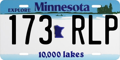 MN license plate 173RLP
