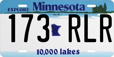 MN license plate 173RLR