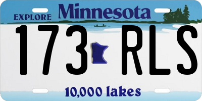 MN license plate 173RLS