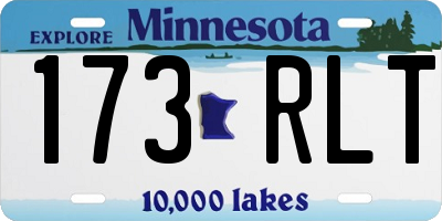 MN license plate 173RLT