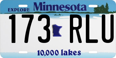 MN license plate 173RLU