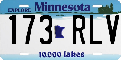 MN license plate 173RLV