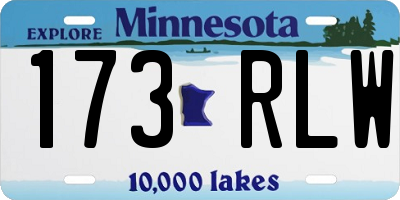 MN license plate 173RLW
