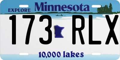 MN license plate 173RLX
