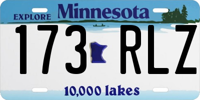MN license plate 173RLZ