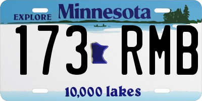 MN license plate 173RMB