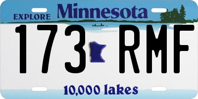 MN license plate 173RMF