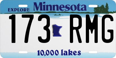 MN license plate 173RMG