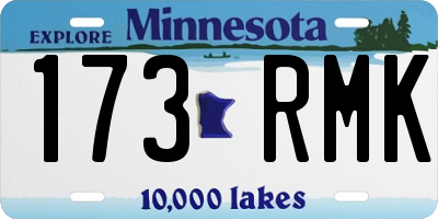 MN license plate 173RMK