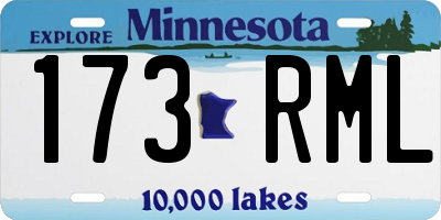 MN license plate 173RML