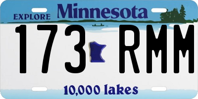 MN license plate 173RMM