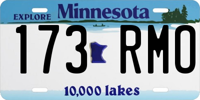 MN license plate 173RMO