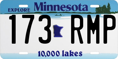 MN license plate 173RMP