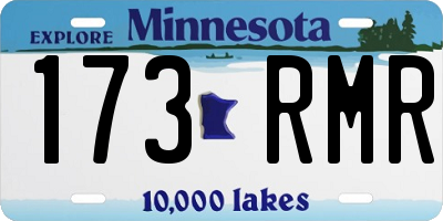 MN license plate 173RMR