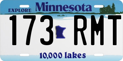 MN license plate 173RMT