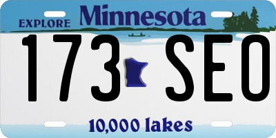 MN license plate 173SEO