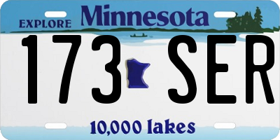 MN license plate 173SER