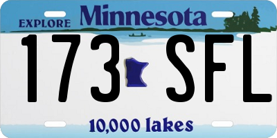 MN license plate 173SFL
