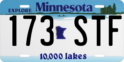 MN license plate 173STF