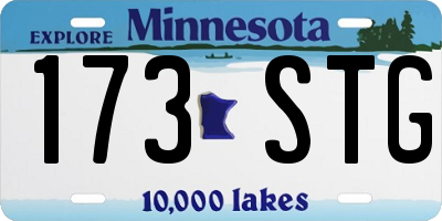 MN license plate 173STG