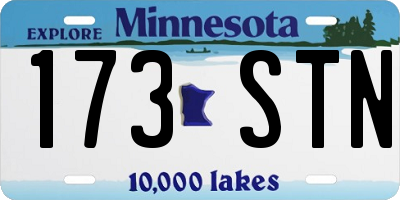 MN license plate 173STN