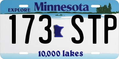 MN license plate 173STP