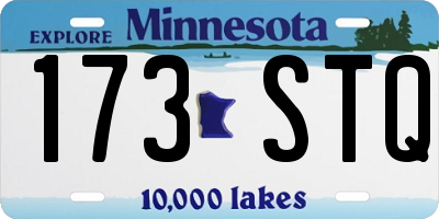 MN license plate 173STQ
