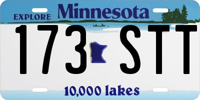 MN license plate 173STT