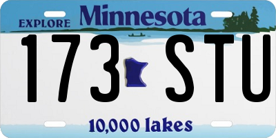 MN license plate 173STU