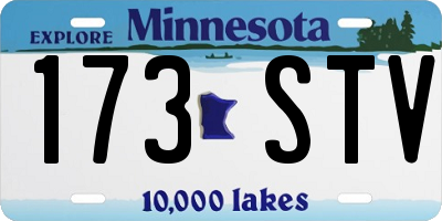 MN license plate 173STV