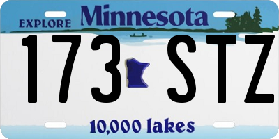 MN license plate 173STZ