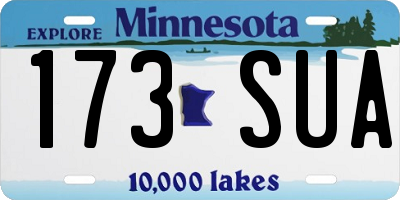 MN license plate 173SUA