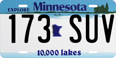 MN license plate 173SUV