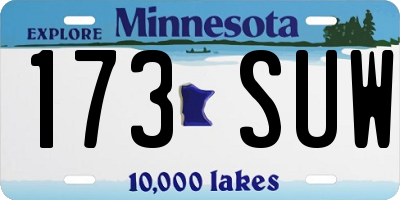 MN license plate 173SUW