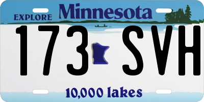 MN license plate 173SVH