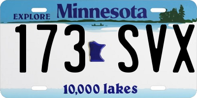 MN license plate 173SVX