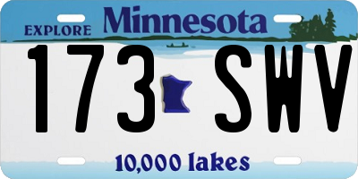 MN license plate 173SWV
