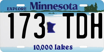 MN license plate 173TDH