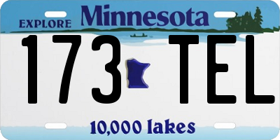 MN license plate 173TEL
