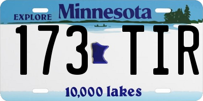 MN license plate 173TIR