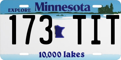 MN license plate 173TIT