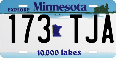MN license plate 173TJA