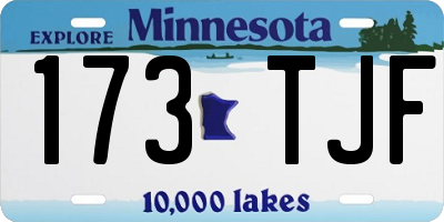 MN license plate 173TJF