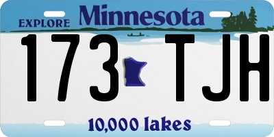 MN license plate 173TJH