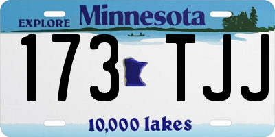 MN license plate 173TJJ