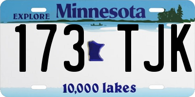 MN license plate 173TJK