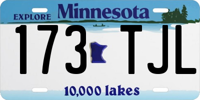MN license plate 173TJL