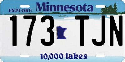MN license plate 173TJN